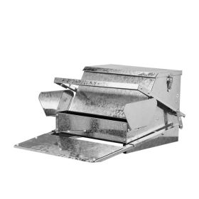 Large Capacity Treadle Poultry Feeder, Feed Chicken Feeder with Lid & Lock, Outdoor Coop Food Dispenser