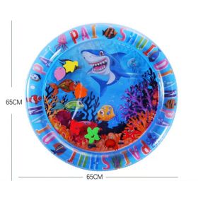 Summer Cooling Pet Water Bed Cushion Ice Pad Dog Sleeping Square Mat For Puppy Dogs Cats Pet Kennel Cool Cold (Option: Shark Pirate Ship 65cm-1PCS)