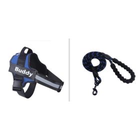 Fashion Simple Pet Leash Chest Strap Set (Option: Blue-M)